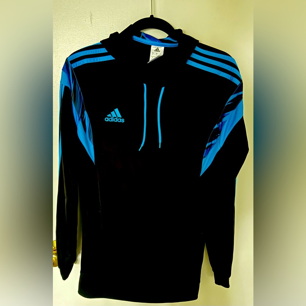 Adidas Speedkick Condivo Hoodie Black/Solar Blue Size Large